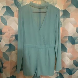 Teal romper with shorts